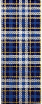 Jillson & Roberts 20" x 30" Printed Gift Tissue, Blue Plaid (24 Folded Sheets) - Image 2