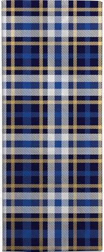 Jillson & Roberts 20" x 30" Printed Gift Tissue, Blue Plaid (24 Folded Sheets) - Image 2