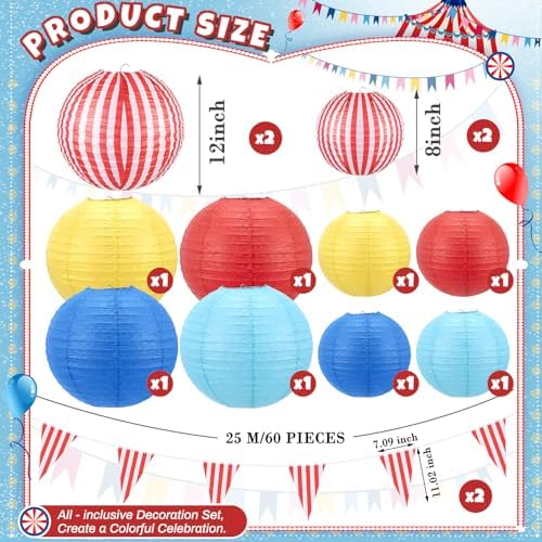 Hortsun Carnival Circus Party Decorations,Multicolor - Image 2