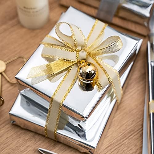 RUSPEPA Silver Metallic Wrapping Paper - Solid Color Paper Perfect for Wedding, Birthday, Christmas, Baby Shower - 30 Inches x 100 Feet - Image 7