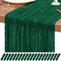 20 Pack Emerald Green Cheesecloth Table Runner Boho Gauze Table Decor by Showgeous