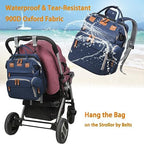 Astro alan Baby Diaper Bag with Changing Station, Waterproof Diaper Bag Backpack for Moms Dads with USB Charging Port, Baby Shower Gifts, Baby essentials, Blue - Image 4
