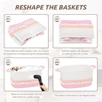 6 Pack Storage Basket for Shelves, Boho Cotton Rope Storage Bins with Heavy Tassel, Shelf Baskets Large Woven Baskets for Organizing, Cube Organizer Bins, Baby Laundry Basket for Clothes, Toys, Pets - Image 6