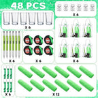 Leinuosen 6 Set Baby Shower Prizes for Men with Cleaning Cloth Bottle Opener Screwdriver Tape Measuring Keychain Multi Tool Pen Gift Bag Baby Shower Game Prizes for Winner(Green,Classic Style) - Image 4
