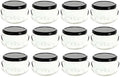 Nakpunar 12 pcs 8 oz Glass Tureen Jars with Black Lids by Nakpunar