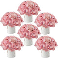 Deep Pink Flower Table Centerpieces - Set of 6 by DIYDOFUN