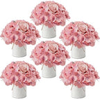 Deep Pink Flower Table Centerpieces - Set of 6 by DIYDOFUN