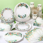 400 Pcs Sage Green Plate and Napkin Party Supplies, Green, Ease - Image 6