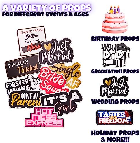(Party Pack 2) Elevate Your Photo Booth Experience with Our Durable & Waterproof Pack of Signs-Perfect for Weddings, Birthdays, and Photo Booth Businesses - PVC Foamboard Photo Props - Image 4