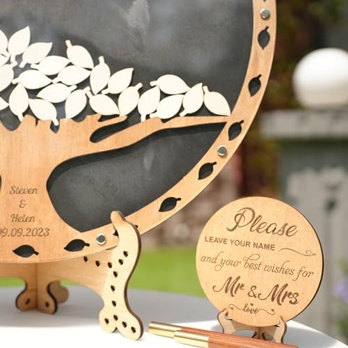 Drop Box Guest Book Alternative, Rustic Boho Family Tree Wedding Sign Frame - Image 3