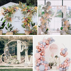 Metal Wedding Arch Stand,Set of 2 Curved Top Arch Backdrop Stand Wedding Arches for Ceremony Birthday Anniversary Baby Shower Floral Stand Background Decoration (White,7.8FT & 6.7FT) - Image 7
