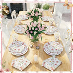 Wildflower Party Decorations, Paper Plates Napkins Cups Serve 50, Pink - Image 5