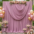30 x 10ft Rose Pink Backdrop Curtains, Dusty Rose Drapes for Backdrop | Wrinkle Free Wedding Birthday Party Backdrop Baby Shower Bridal Shower Graduation Photography Background Decoration by HBBMAGIC
