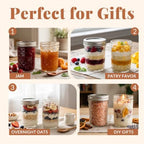 CycleMore 16 oz 12 Pack Crystal Mason Jars With Airtight Lids - Image 6