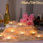 FoldTier 24 Pcs Glass Votive Candle Holders with Lids, 3.62×2.44in - Image 5