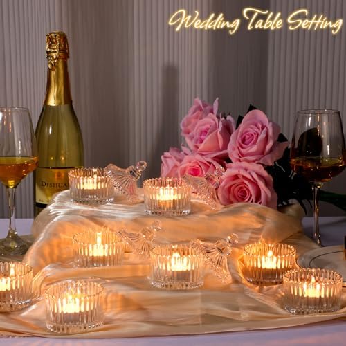 FoldTier 24 Pcs Glass Votive Candle Holders with Lids, 3.62×2.44in - Image 5