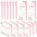 60 Sets It's a Girl Pens for Guests Girl Party Favors Retractable Ballpoint Pen with Bookmarks Black Ink Gender Reveal Souvenirs Prizes Supplies by Stuffygreenus