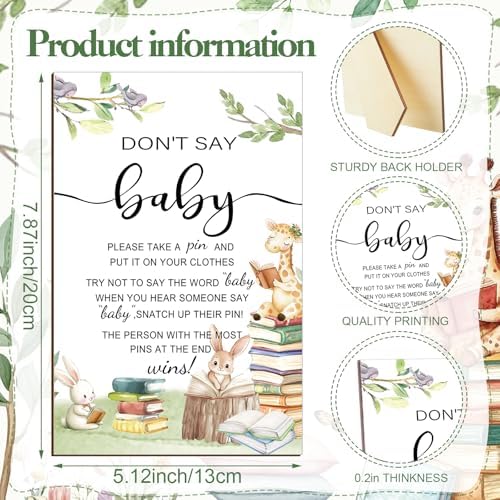 Patelai 321 Pcs Storybook Baby Shower Decorations Games Supplies, 50 Guests - Image 2