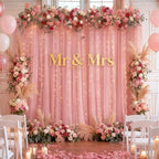 10×10ft Dusty Rose Tulle Backdrop Curtain with Lights String for Parties, Sheer Photo Curtain Backdrop Drapes for Wedding Party Photography Backgrounds - Image 2