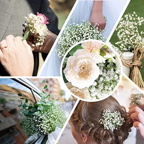 Babys Breath Artificial Flowers Bulk 90 Pcs White Gypsophila Faux Flowers - Image 7
