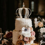 Efavormart Metal Princess Crown Cake Topper Birthday Cake Wedding Decoration For Wedding Birthday Party Special Event (Gold 14) - Image 2