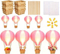 Palmhill 8 Sets 11.8" Hot Air Balloon Decorations Lanterns With Led Light by Palmhill