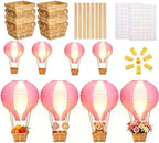 Palmhill 8 Sets 11.8" Hot Air Balloon Decorations Lanterns With Led Light by Palmhill