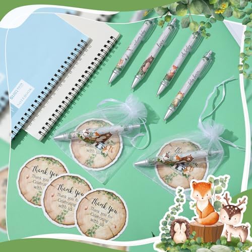 50 Sets Baby Shower Favors for Guests(White Green, Woodland Animal) - Image 3