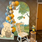 122PCS Classic Winnie Baby Shower Birthday Decorations Large Winnie Coroplast Cutout with Stand, Neutral Balloons & Arch Backdrop Cover for Gender Reveal, First Birthday, Photo Props - Image 5