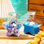 Yinkin 50 Pcs 5.5 oz Star Sand Art Bottles Plastic Clear Sand Bottles with Lids Candy Jars for DIY Craft Party Decoration (Plastic Lid) - Image 6