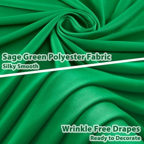 20×10 Green Backdrop Curtain for Wedding Parties Decor Wrinkle Resistant - Image 5