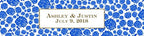100 Blue & Gold Foil Frame Wedding Anniversary Engagement Party Water Bottle Labels Bridal Shower Birthday - Image 3