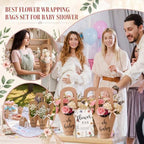 Sinload 50 Set Flower Bar Kit with Kraft Bouquet Bags for Fall Wedding - Image 5