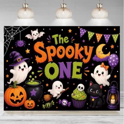 Cartoon Music Ghost Halloween Festival Party Background 8x6 FT by Unknown