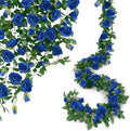 U'Artlines 5 Pack Artificial Royal Blue Rose Garlands Flower Vines 32.5 ft by UArtlines