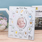 First Year Photo Frame, Newborn Picture Frame, My First Year Newborn Keepsake Frame 12 Months Photo Frame for Memories, Shower, New Mom - Image 4