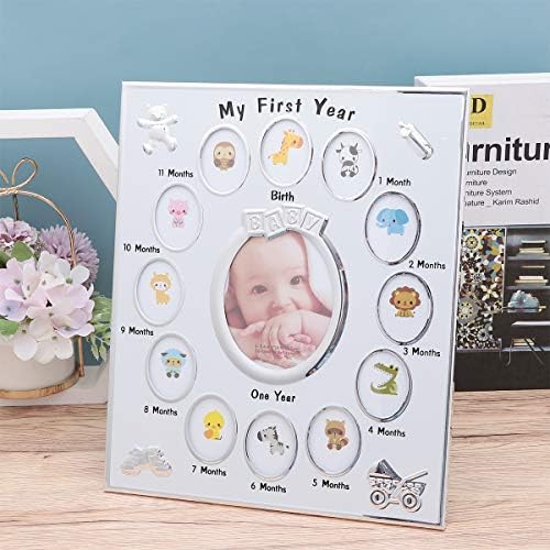 First Year Photo Frame, Newborn Picture Frame, My First Year Newborn Keepsake Frame 12 Months Photo Frame for Memories, Shower, New Mom - Image 4