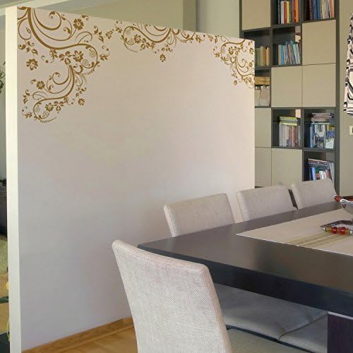 Burgundy Swirl Flower Floral Wall Decal Design. Dark Red. #262A (100in X 29in) #262A - Image 5