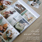 Baby Photo Albums 4x6 Pictures & Custom 2026 Year Linen Baby Scrapbook - Image 3