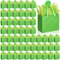 Qilery 50 Pcs Halloween Small Gift Bags, Lime Green, 4.7 x 2.4 x 3.9'' by Qilery