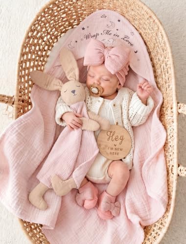 lulumoon Baby Shower Gifts for Girl - 11-Piece Newborn Essential Basket Set - Image 5