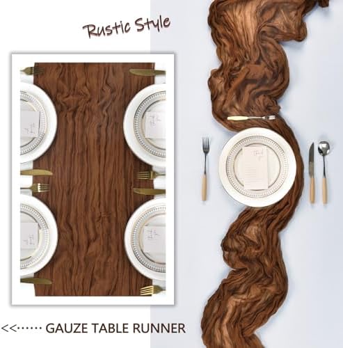 12 Pack 35 x 120 Inch Brown Table Runner Cheesecloth 10Ft - Image 6