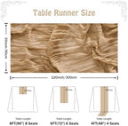 Fanami 6 Pack Cheesecloth Table Runner -10FT Nude Brown Boho Gauze Cheese Cloth Table Runner 120 Inches Long Rustic Sheer Fabric Centerpieces for Wedding Birthday Party Bridal Baby Shower Decorations - Image 4