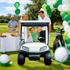 3.3 ft Golf Cart Cardboard Cutout, Large Life Size Stand-up Golf Cart Photo Booth Props Background for Golf Theme Party Decorations Birthday Baby Shower Gender Reveal Retirement Party Supplies - Image 2
