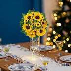 BLOSMON Fake Sunflowers Flower Centerpieces - 6 Pcs Artificial Flowers - Image 3