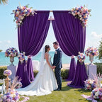 12ft x 10ft Purple Backdrop Curtains for Parties, Wrinkle Free 2 Panels Photo Backdrop Drapes Back Drop Cloth for Wedding Birthday Photography Background Decor - Image 7