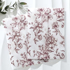 UNIQOOO 50 Pack Pre-Folded Burgundy Floral Vellum Jackets&UNIQOOO Wax Seal Stickers - 3D Magnolia - Image 2