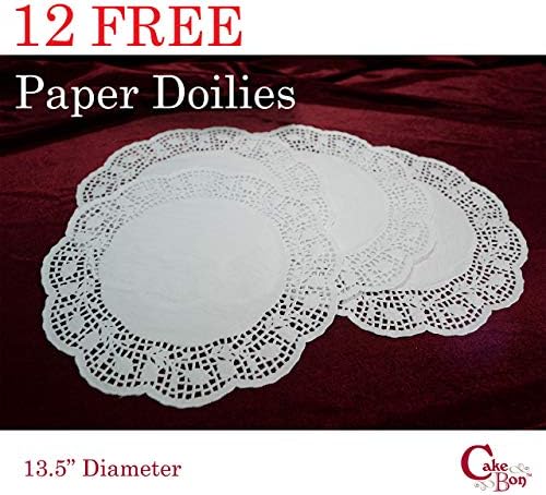 Cakebon Cake Stands - 13.5" Silver with Faux Rhinestones for Cakes and Pastries - Lightweight Polystyrene Foam for Party, Sturdy Wedding Cake Stand - Image 3