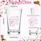 60 Sets Western Cowgirl Baby Shower Acrylic Shot Glasses A Little Cowgirl is On The Way Shot Glasses with Thank You Cards Organza Bags for Gender Reveal Cow-Girl Themed Birthday (Pink) - Image 2