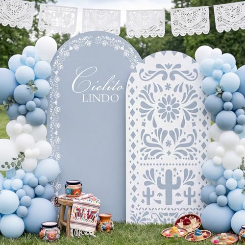Mindsoft 2 Set Cielito Lindo Arch Cover 7.2ft 6.6ft, Mexican Dusty Blue - Image 6